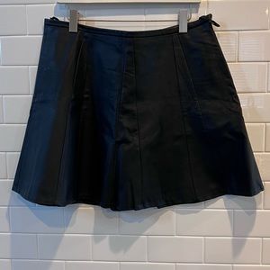 Flared leather mini skirt - NWOT